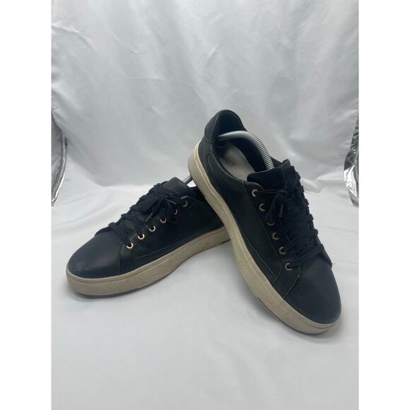 Kizik Vegas Shoes Mens Size 11.5 Black Leather Walking Comfort Casual Sneakers - Picture 7 of 11